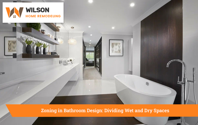 Bathroom design with clear zoning of wet and dry spaces